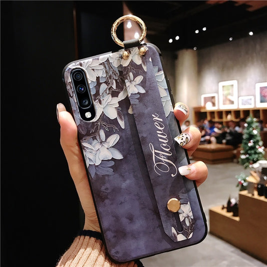 for Samsung Galaxy A50 Case Wrist Strap Holder Cover for Samsung A51 71 A32 A31 Note 10 Lite A10 A70 40 A52 A72 A12 Emboss Cases