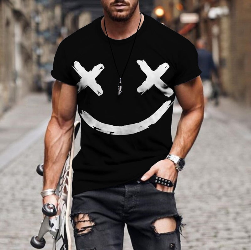 Summer 3D Printing T-Shirt for Men Lattice Ancient Mythical Animal Images Cool Breathable Short Sleeves Trendy Casual Tshirt