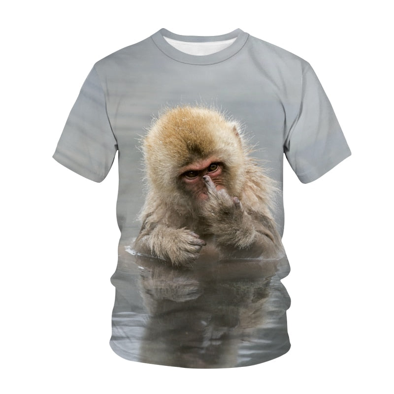 Newest Funny T-Shirts Monkey Gorilla 3D Print Streetwear Men Women Animal Fashion T Shirt Hip Hop Tshirt Tops Kids Boys Clothing