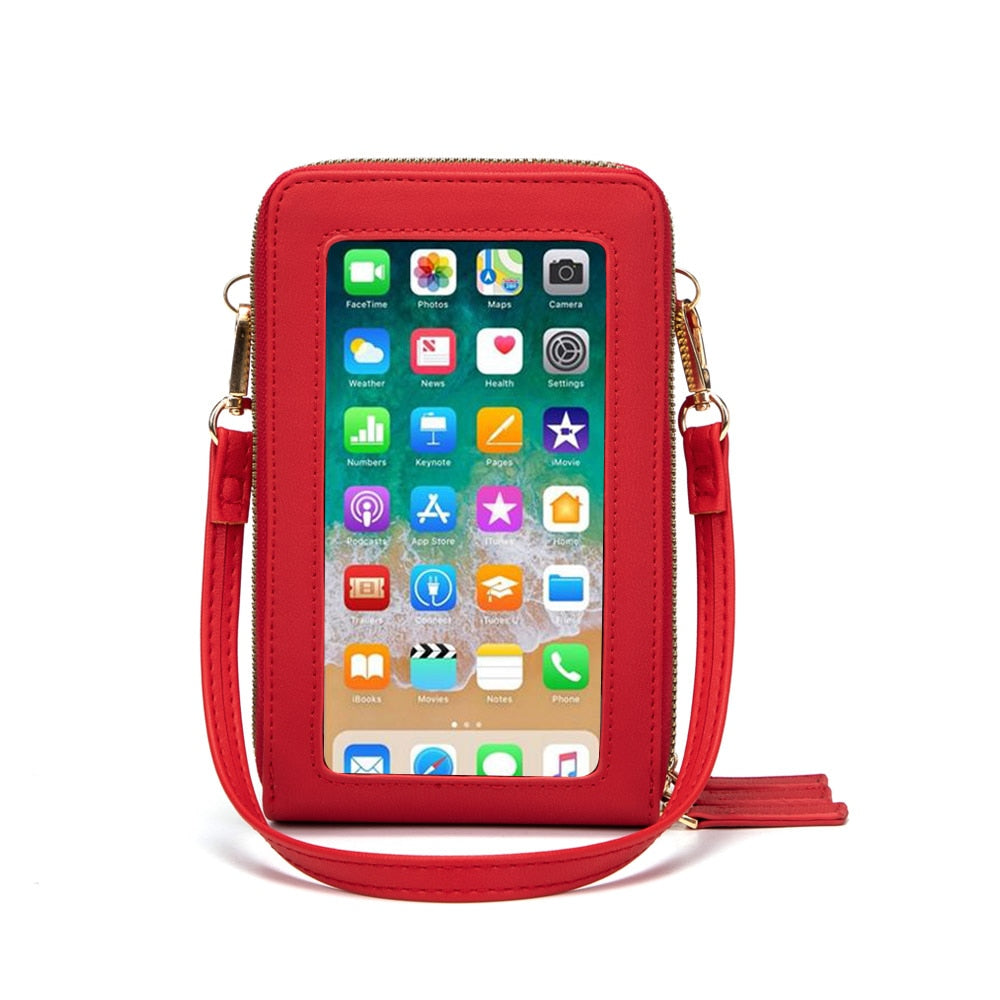 Crossbody Cellphone Purse Women Touch Screen Bag RFID Blocking Wallet Handbag Shoulder Strap