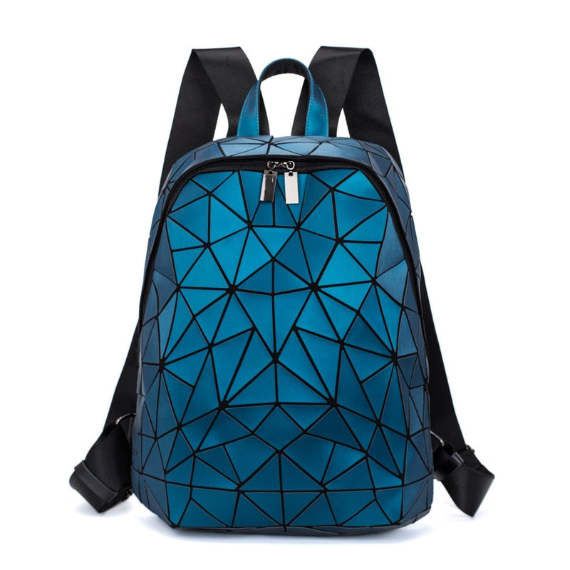 Women Hologram Backpack School Matte Geometric Backpacks Girls Travel Shoulder Bags For Women Totes Luxury Shoulder Bag Silver