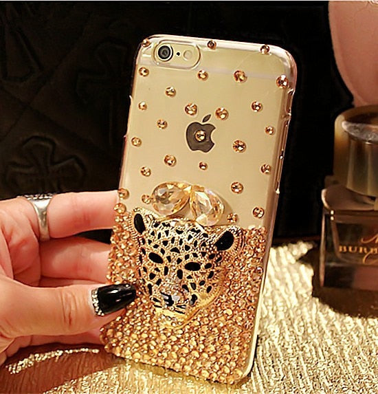 Hot Tiger Leopard Head Crystal Diamond Glitter Bling Phone Cases For Xiaomi Redmi8 9 8A 9A 9C 10X Pro Note8T 9T 8 9 10 Pro 4G 5G