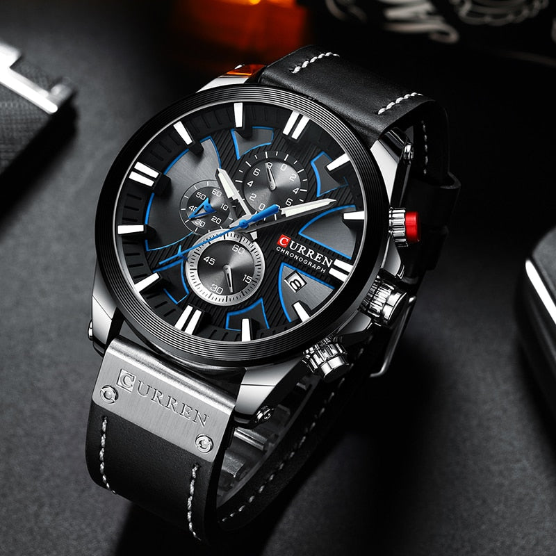 New CURREN Men Watches Fashion Quartz Wrist Watches Men&#39;s Military Waterproof Sports Watch Male Date Clock Relogio Masculino