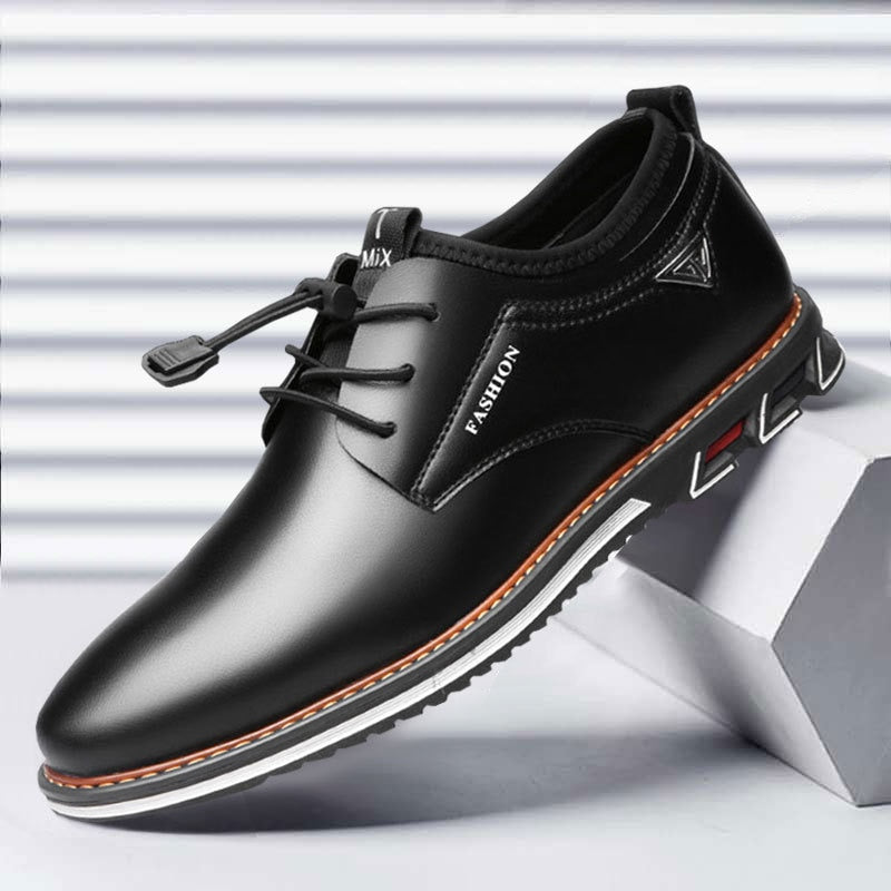 Men Dress Shoes Cowhide Leather Shoes Men&#39;s Comfortable Low-top British Casual Shoe Platform Shoes Man Formal Shoes