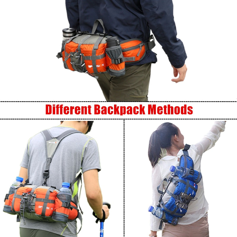 Outdoor Sports Waist Bag Water Cycl Backpack Hike Mountain Bottle Waterproof Nylon Camping Mochila Hiking Accessories Hunting