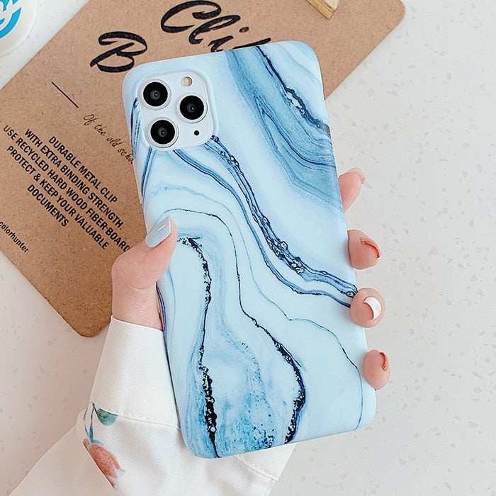 Art oil painting Texture Marble Phone Case For iphone 13 Cases For iphone X XR XS 11Pro Max 7 8Plus 12 12Pro INS Back Cover