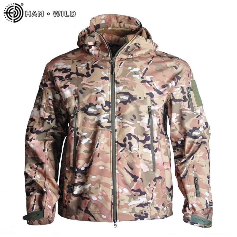 Hiking Army Jackets Men Military Jackets Airsoft Camping Tactical Jacket Pants Soft Shell Waterproof Hunting Suit Windbreaker