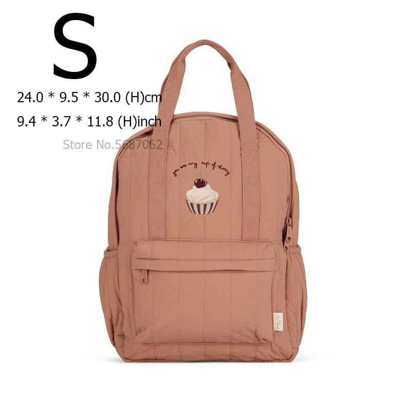 KS Baby Backpack Primary Schoolbag Kindergarten Kids Bags Brand Traveling Mom Cherry Lemon Children&#39;s Boys Girls Gift Storage