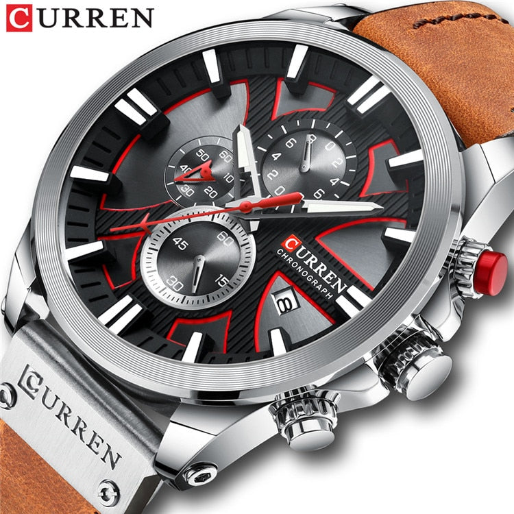 New CURREN Men Watches Fashion Quartz Wrist Watches Men&#39;s Military Waterproof Sports Watch Male Date Clock Relogio Masculino