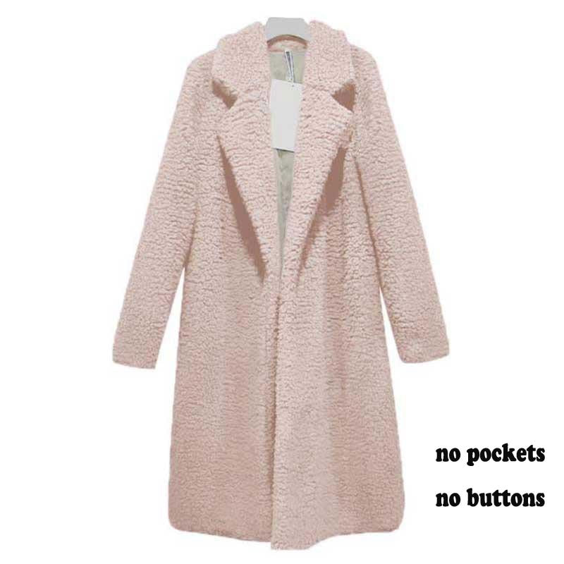 2022 Autumn Long Winter Coat Woman Faux Fur Coat Women Warm Ladies Fur Teddy Jacket Female Plush Teddy Coat  Outwear