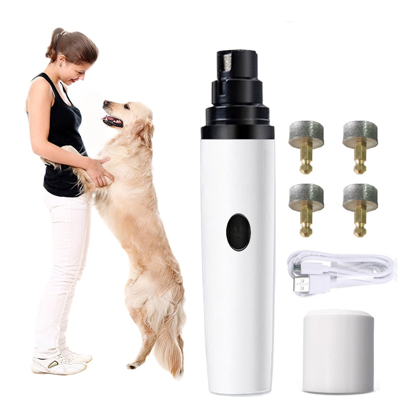 Electric Dog Nail Clippers for Dog Nail Grinders Rechargeable USB Charging Pet Quiet Cat Paws Nail Grooming Trimmer Tools