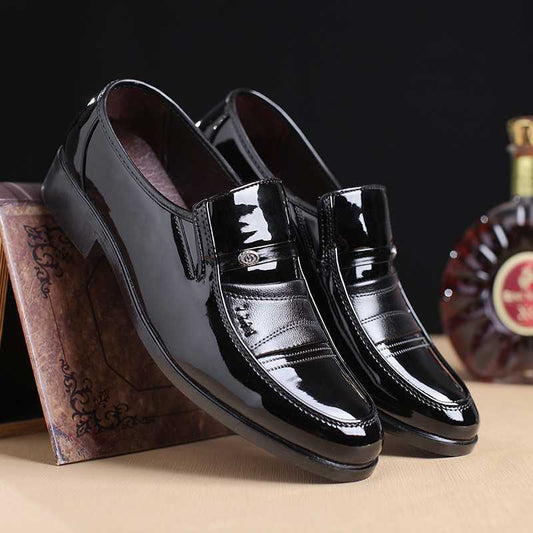 Spring Men Leather Shoes Fashion Male Flats Round Toe Men's Business Formal Shoes Comfortable Office Dress Shoes Wedding Shoe