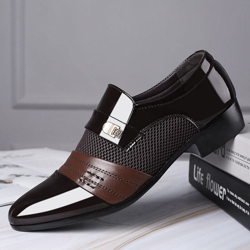 Fashion Slip on Men Dress Shoes Men Oxfords Fashion Business Dress Men Shoes 2020 New Classic Leather Men'S Suits Shoes