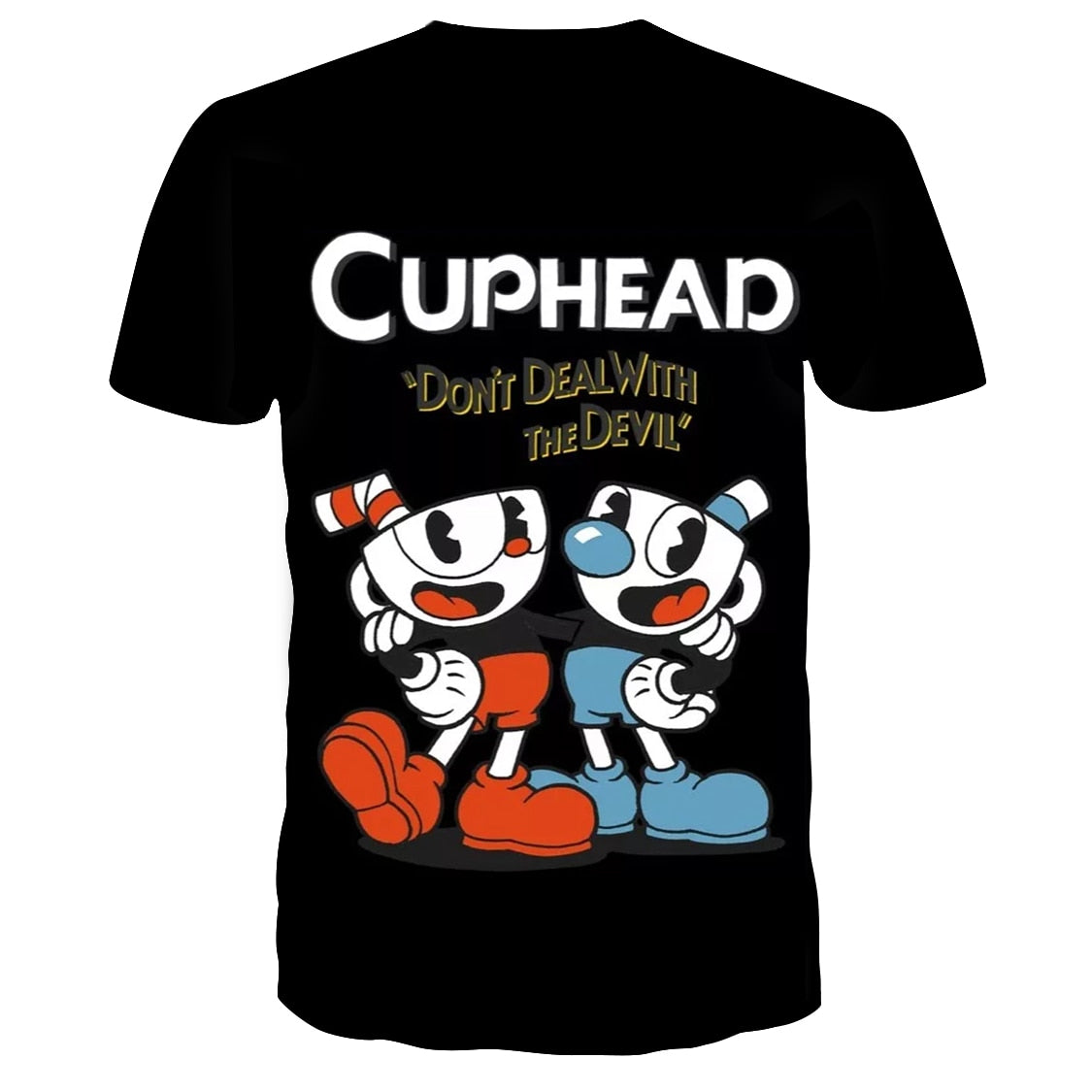 3D Cuphead Mugman Game Kids T-Shirt Print Girls Boys Children Tops Kids Clothes Baby Tshirts Teen Clothing T-shirt