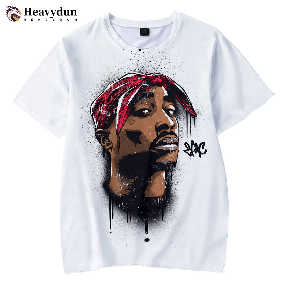 2Pac T-shirt Rapper Star Tupac 3D Print Streetwear Men Women Casual O-Neck T Shirt Rap Singer Hip Hop Music Tshirt Tops Clothing