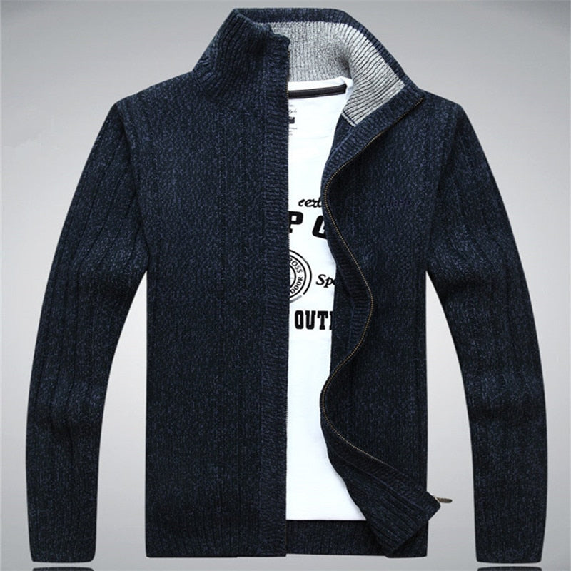 Men&#39;s Winter Sweater Casual Knitted Cardigan Jackets Thick Warm Clothing Cashmere Sweater Coats Outerwear Male Knit Sweater