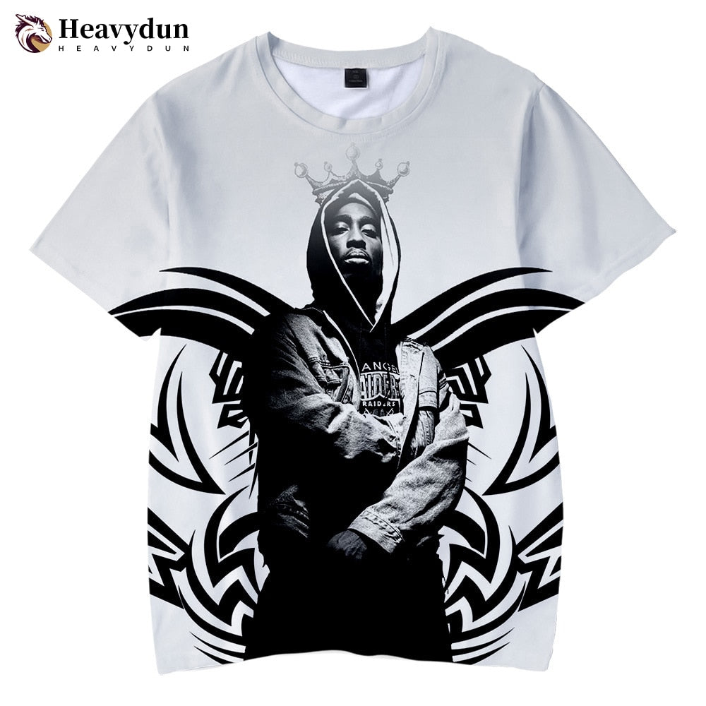 2Pac T-shirt Rapper Star Tupac 3D Print Streetwear Men Women Casual O-Neck T Shirt Rap Singer Hip Hop Music Tshirt Tops Clothing