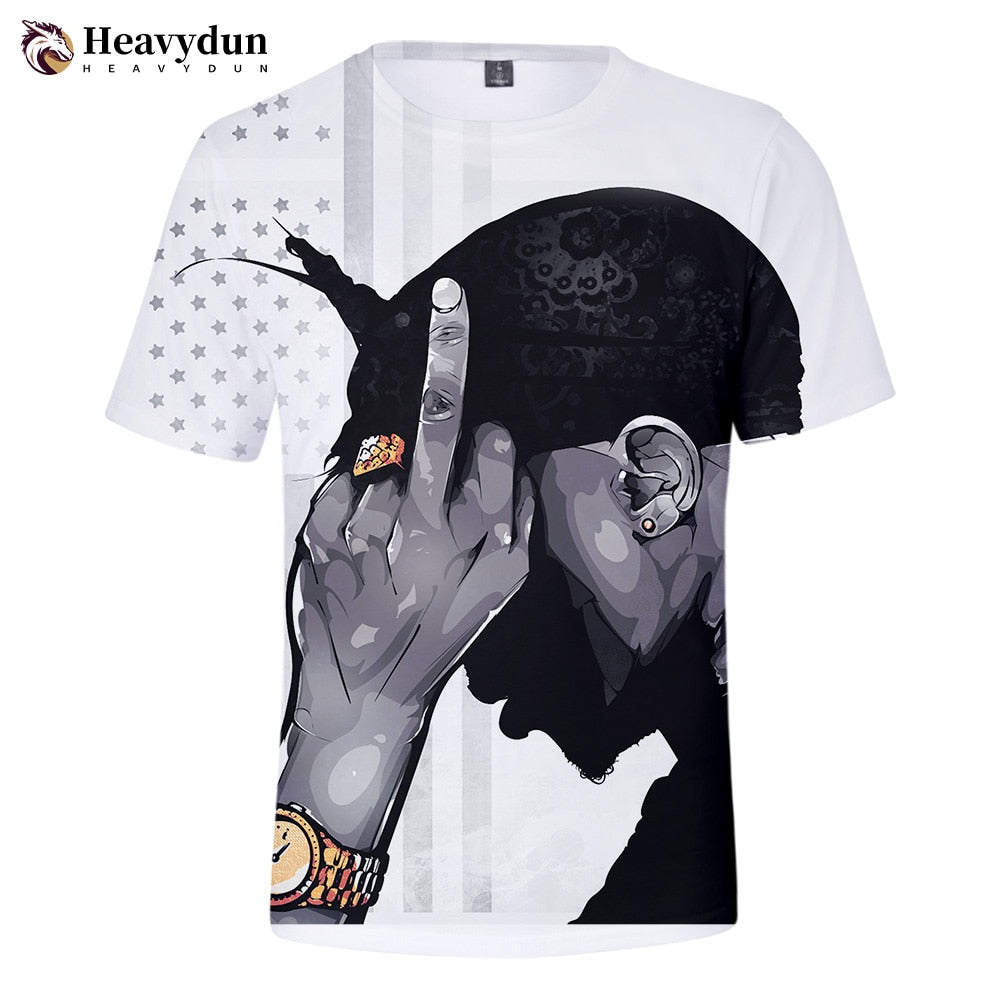 2Pac T-shirt Rapper Star Tupac 3D Print Streetwear Men Women Casual O-Neck T Shirt Rap Singer Hip Hop Music Tshirt Tops Clothing