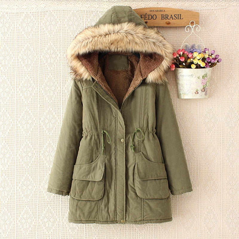 ZQLZ Spring Autumn Winter Jacket Women 2022 Thick Warm Hooded Parka Mujer Cotton Padded Coat 3XL Casual Slim Jacket Female