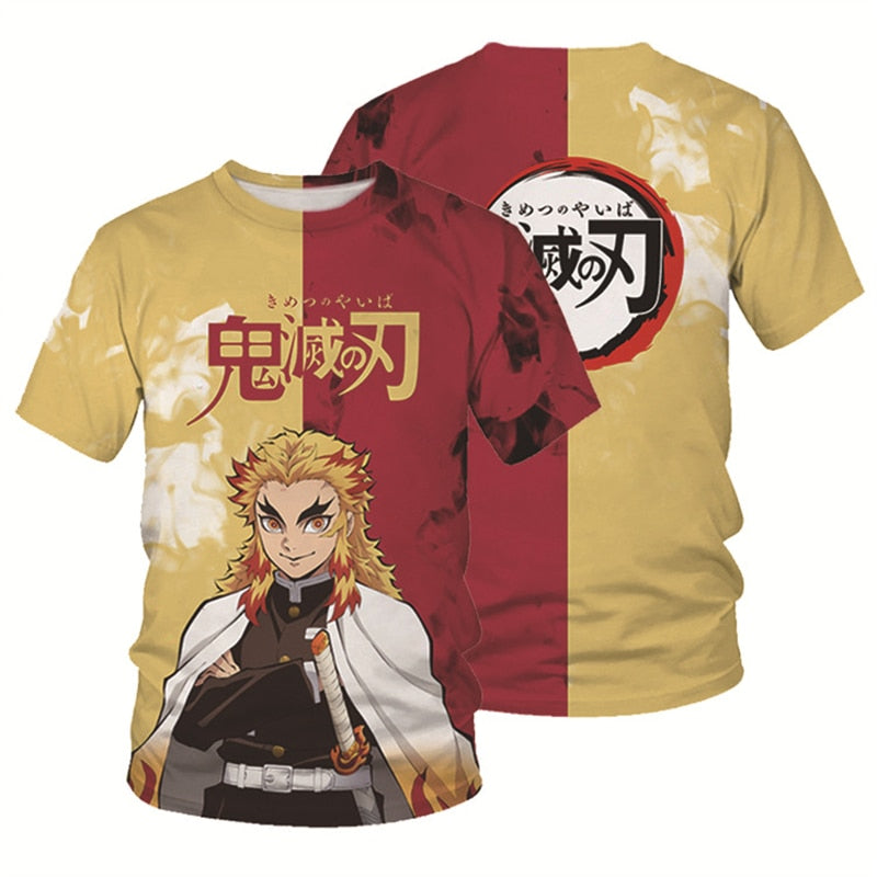 Summer Fashion Anime Demon Slayer Kochou Shinobu 3D T Shirt Kids Casual T-shirt Boy Girl Unisex Clothes Oversized Tshirt Tops