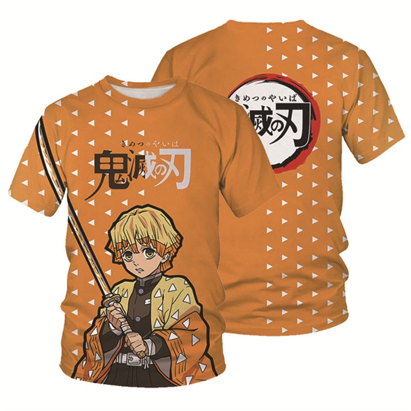 Summer Fashion Anime Demon Slayer Kochou Shinobu 3D T Shirt Kids Casual T-shirt Boy Girl Unisex Clothes Oversized Tshirt Tops