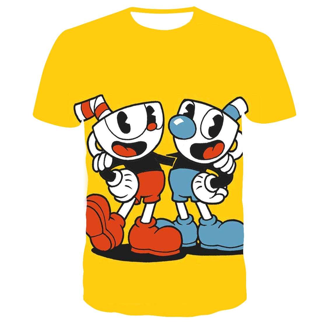 3D Cuphead Mugman Game Kids T-Shirt Print Girls Boys Children Tops Kids Clothes Baby Tshirts Teen Clothing T-shirt