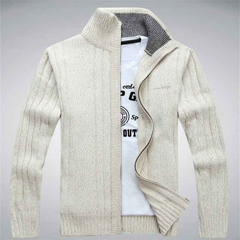 Men&#39;s Winter Sweater Casual Knitted Cardigan Jackets Thick Warm Clothing Cashmere Sweater Coats Outerwear Male Knit Sweater