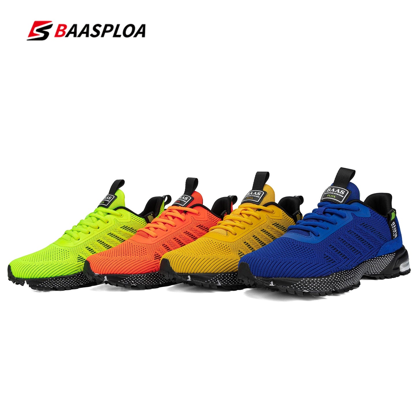 Baasploa Professional Running Shoes For Men Lightweight Men&#39;s Designer Mesh Sneakers Lace-Up Male Outdoor Sports Tennis Shoe