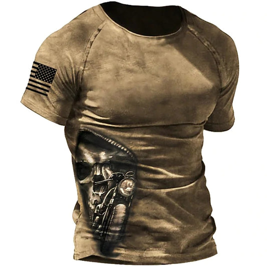 Men Vintage Motorcycle T Shirt 3d