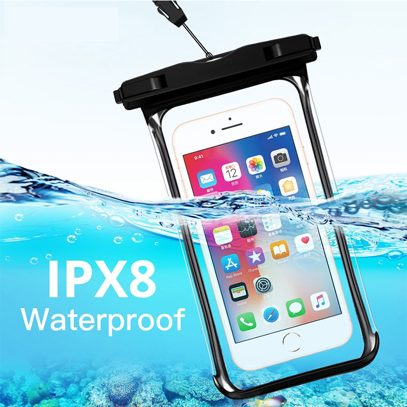 SEYNLI Waterproof Phone Case Transparent Mobile Phone Underwater Storage Bag Soft Cellphone Swimming Diving Protective Case