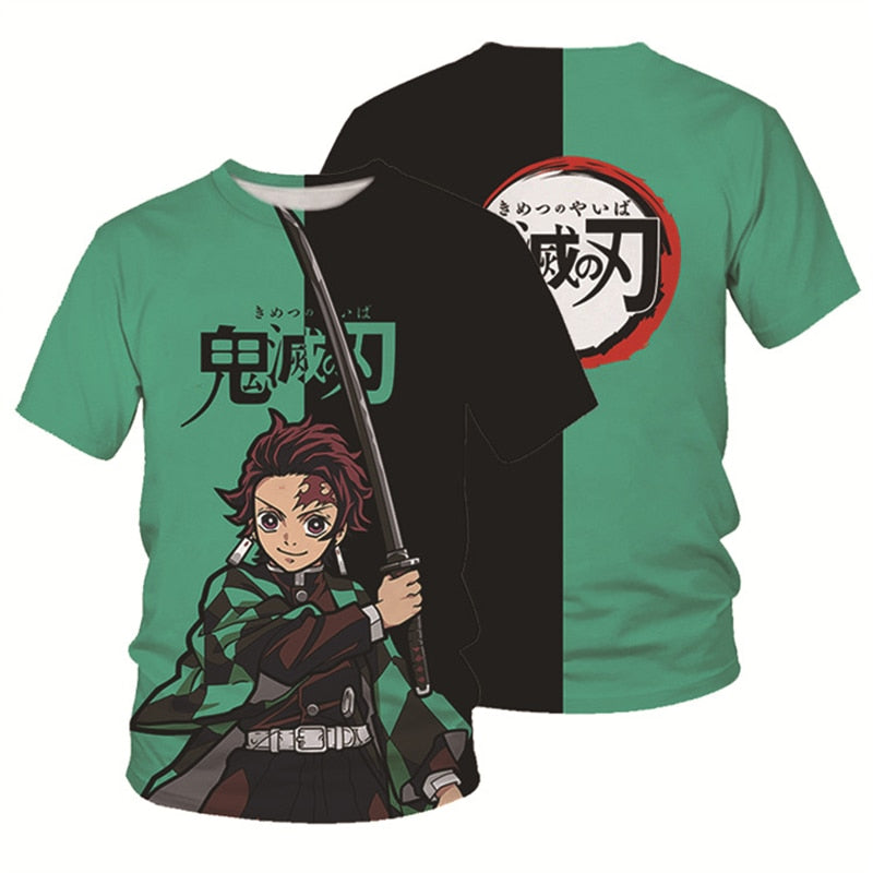 Summer Fashion Anime Demon Slayer Kochou Shinobu 3D T Shirt Kids Casual T-shirt Boy Girl Unisex Clothes Oversized Tshirt Tops