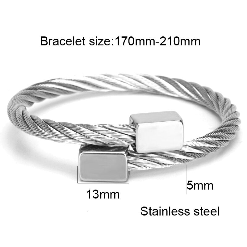 Stainless steel bangle Men bracelet Titanium Adjustable Opening cuff Charm jewelry pulseras hombre luxury jewelry bangles