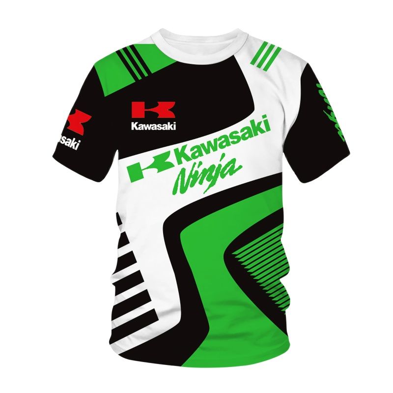 Motorcycle Kawasaki T Shirt Men Fashion T-shirt Racing Team Tshirt Motorcycle 3d T-shirt Kids Hip Hop Tops Tees Sports Quick Dry