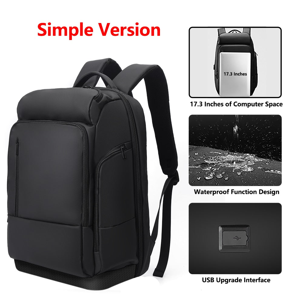 EURCOOL 17 Inch Laptop Backpack For Men Waterproof Functional with USB Charging Backpacks Male Business Men&#39;s Rucksack Mochila