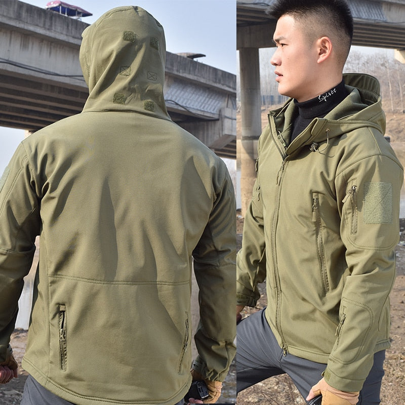 Tactical Jacket Soft Shell Hunting Jackets Army Waterproof Camo Uniforme Militar Clothes Suit Men Clothing Military Coats+Pants