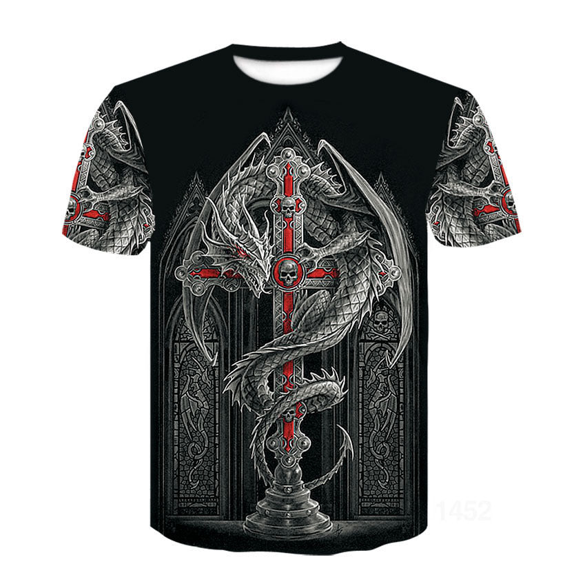 PLstar Cosmos  New Fashion Men T Shirt Viking Tattoo