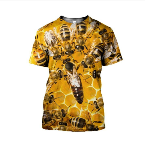 Honey Digital Print Round Neck Men T Shirt