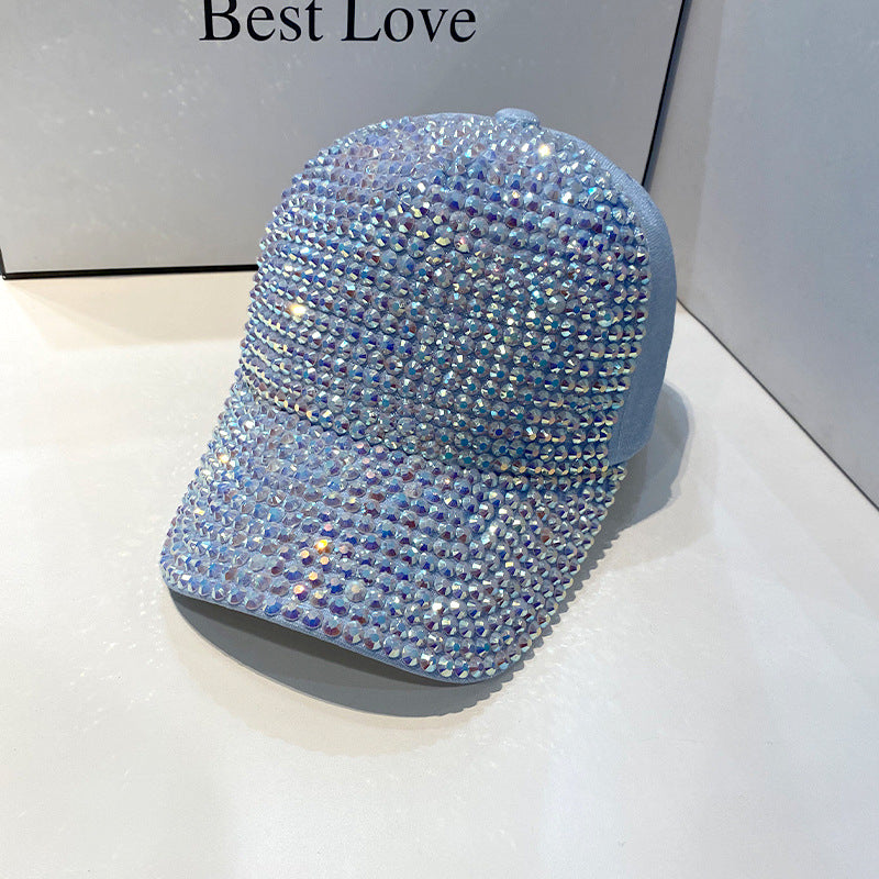 Spring and autumn hat female Korean edition all-match diamond baseball cap female summer fashion personality sunshade cap small face