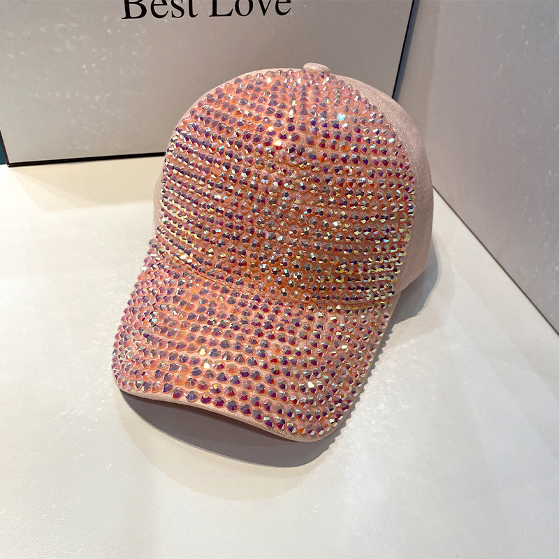 Spring and autumn hat female Korean edition all-match diamond baseball cap female summer fashion personality sunshade cap small face