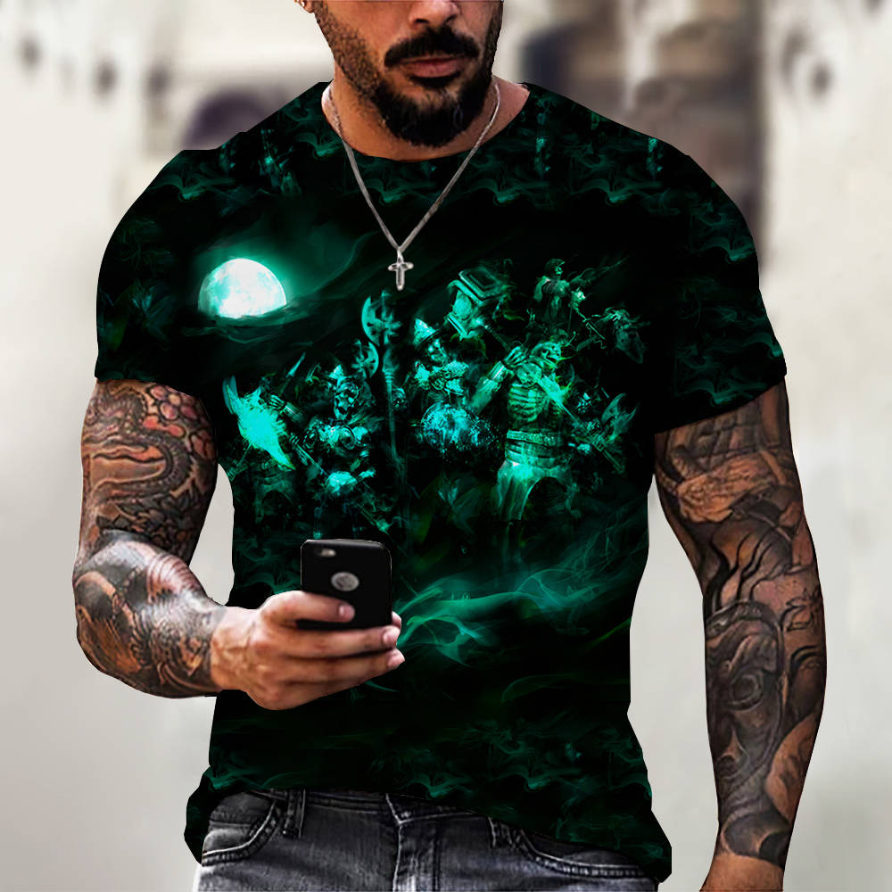 3D Digital Printing Casual Short-Sleeved T-Shirt