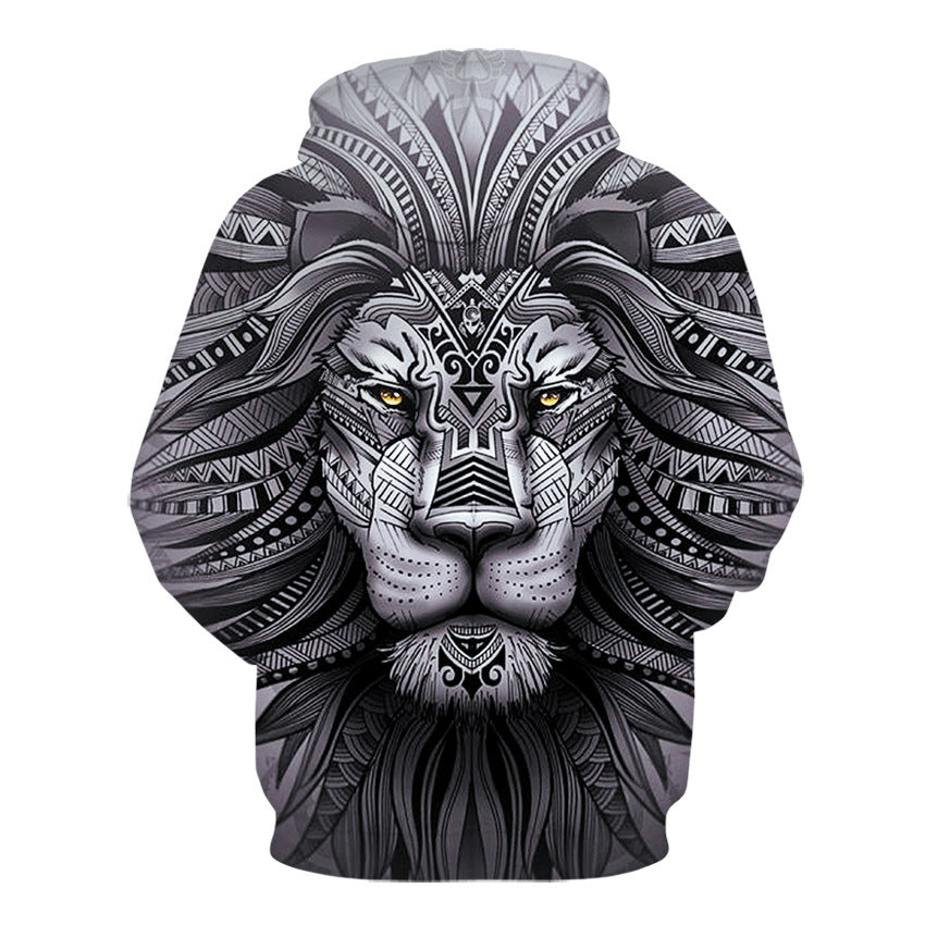 3D Digital Printing Lion Baseball Uniform Hoodie