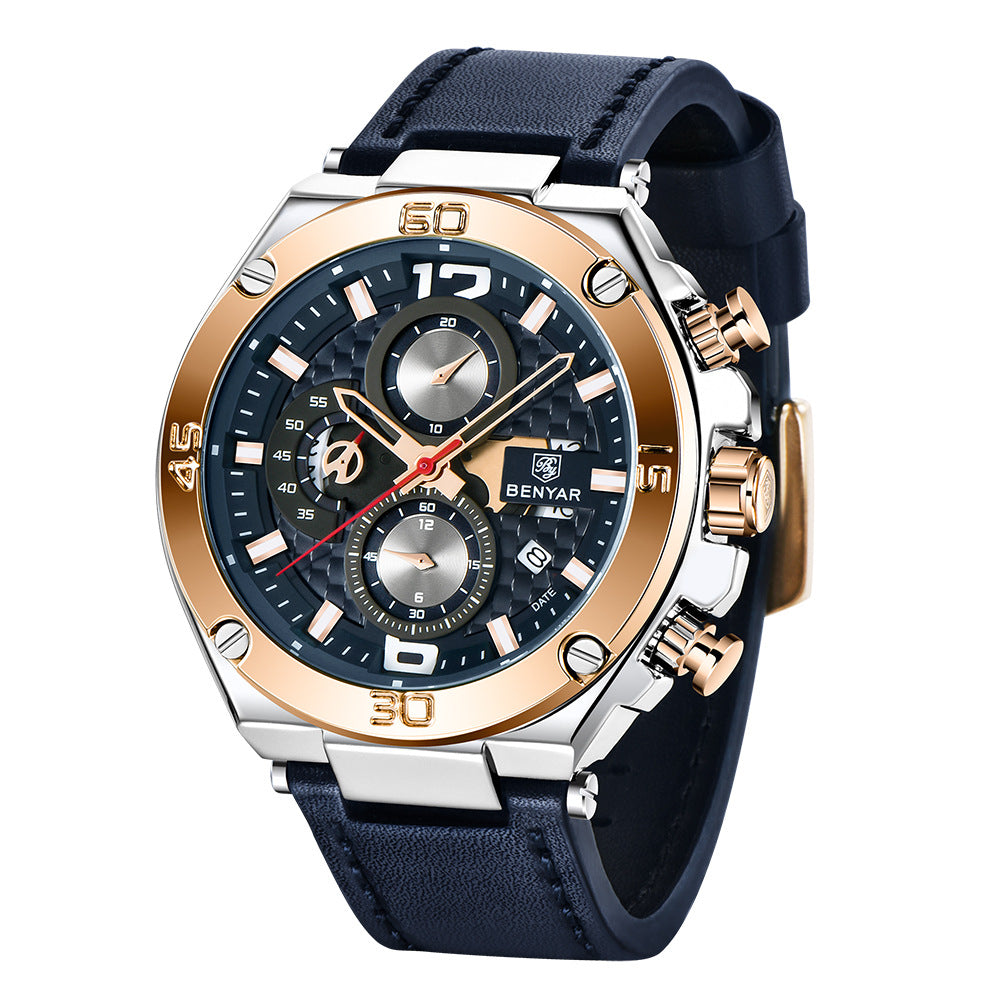 BENYAR cross-border new hot selling watch Men's quartz watch fashion waterproof multifunctional men's watch 5151